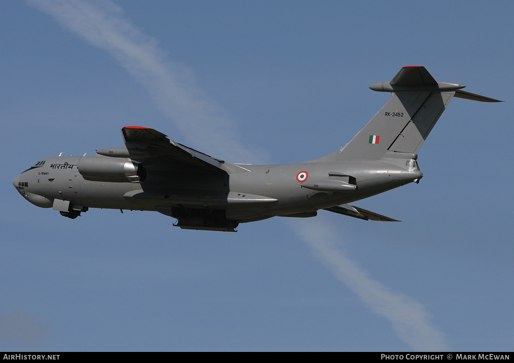 Aircraft Photo of RK-3452 | Ilyushin Il-78MKI | India - Air Force | AirHistory.net #423993