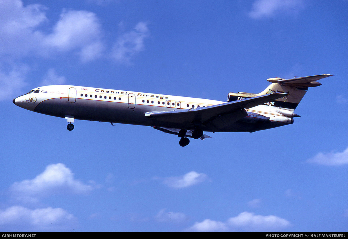 Aircraft Photo of G-AVYB | Hawker Siddeley HS-121 Trident 1E | Channel Airways | AirHistory.net #424105