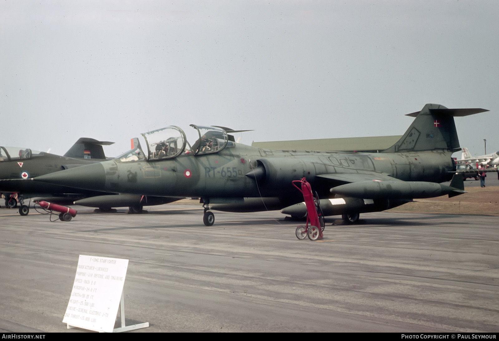 Aircraft Photo of RT-655 | Lockheed CF-104D Starfighter Mk2 | Denmark - Air Force | AirHistory.net #424112