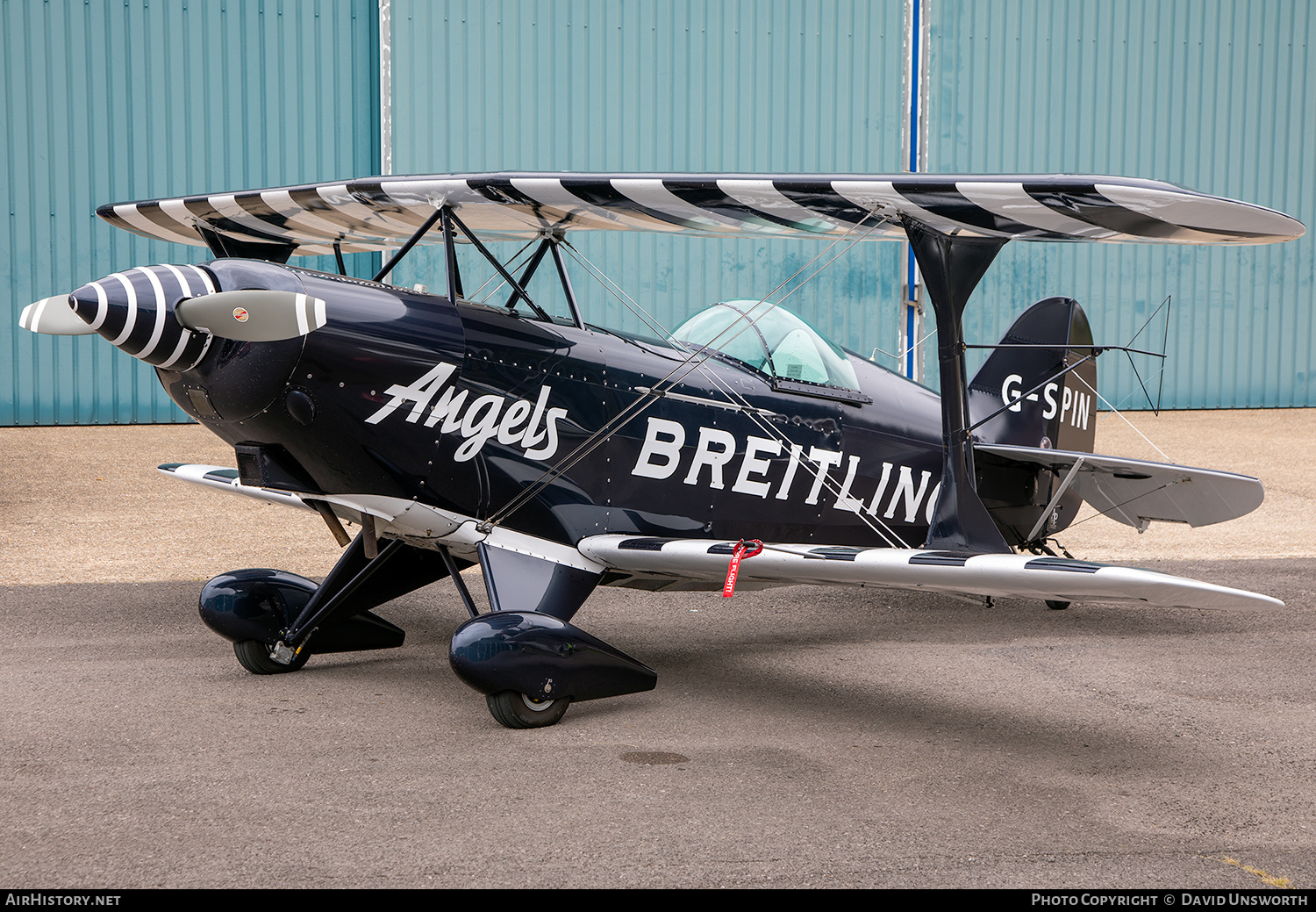 Aircraft Photo of G-SPIN | Aerotek Pitts S-2A Special | Breitling | AirHistory.net #424226