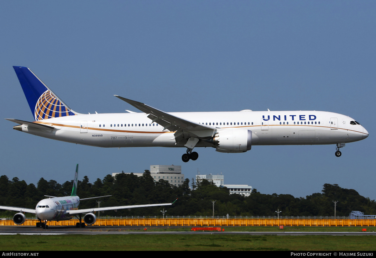 Aircraft Photo of N38950 | Boeing 787-9 Dreamliner | United Airlines | AirHistory.net #424229