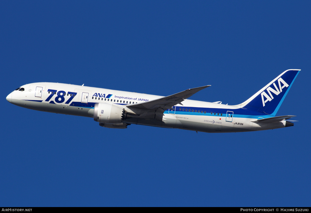 Aircraft Photo of JA819A | Boeing 787-8 Dreamliner | All Nippon Airways - ANA | AirHistory.net #424235