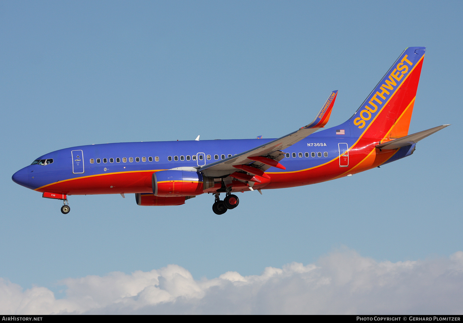 Aircraft Photo of N736SA | Boeing 737-7H4 | Southwest Airlines | AirHistory.net #424295