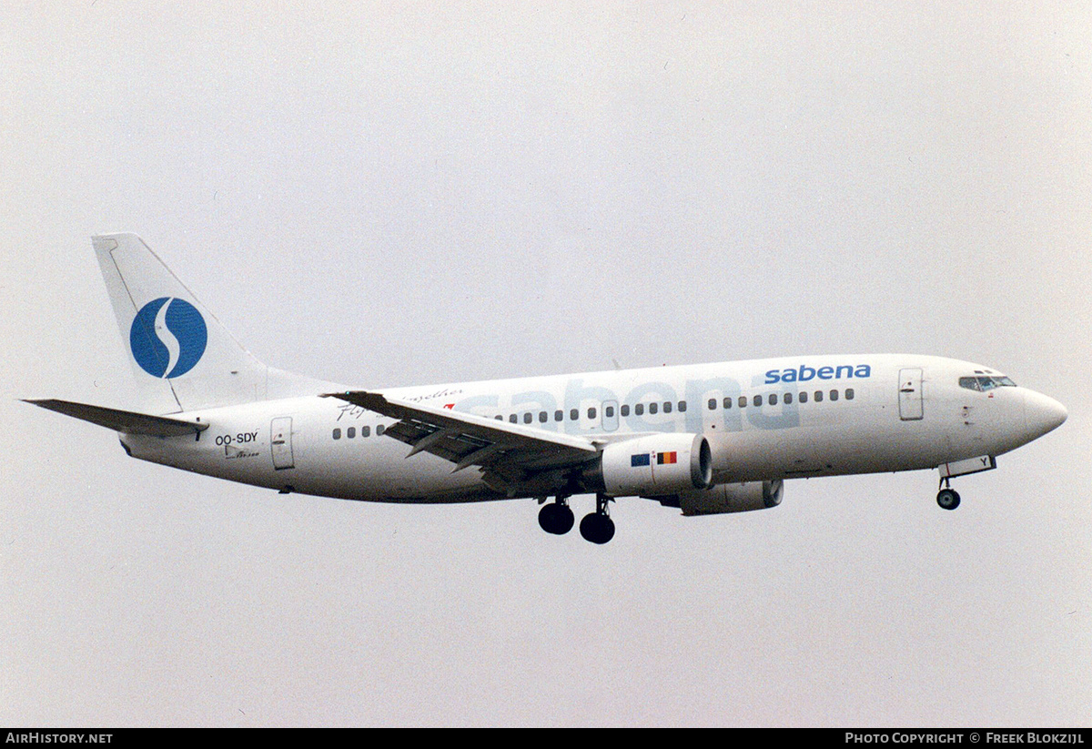 Aircraft Photo of OO-SDY | Boeing 737-329 | Sabena | AirHistory.net #424347