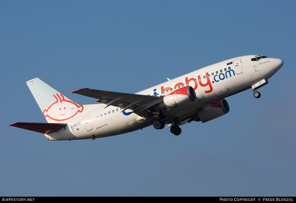 Aircraft Photo of G-BVZE | Boeing 737-59D | Bmibaby | AirHistory.net #424390