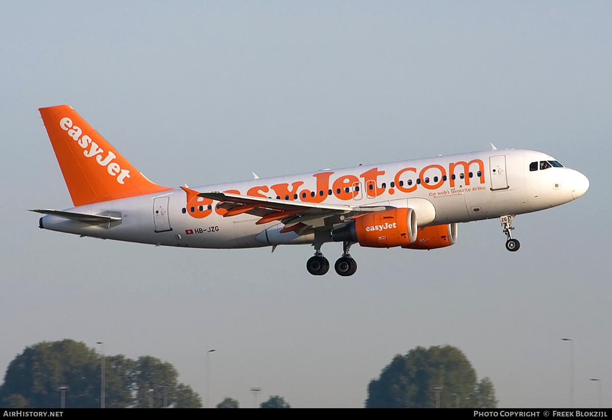 Aircraft Photo of HB-JZG | Airbus A319-111 | EasyJet | AirHistory.net #424401