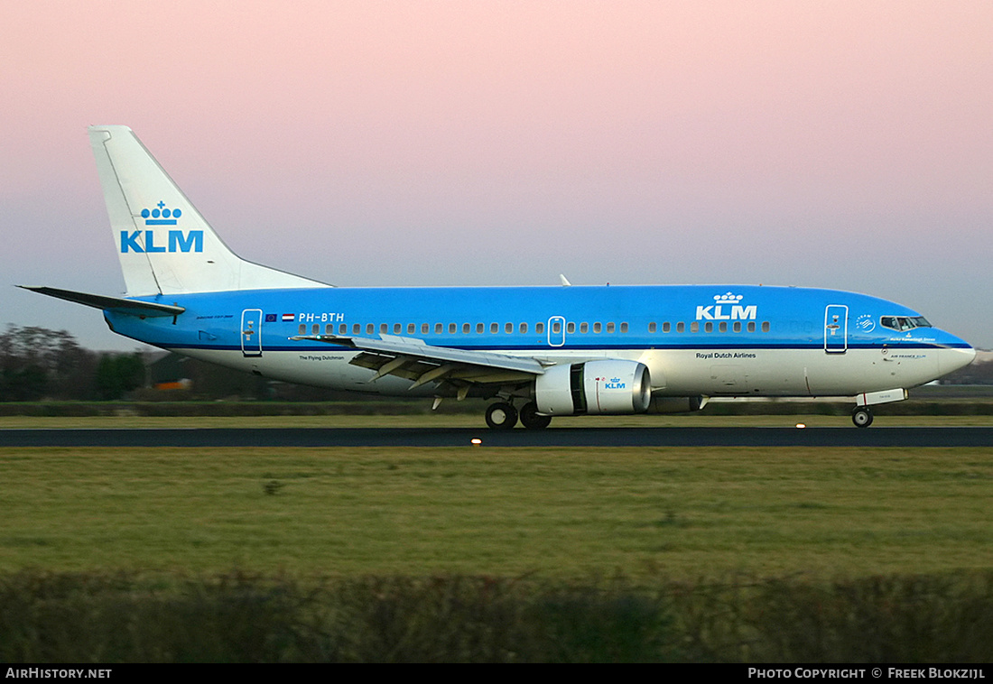 Aircraft Photo of PH-BTH | Boeing 737-306 | KLM - Royal Dutch Airlines | AirHistory.net #424429