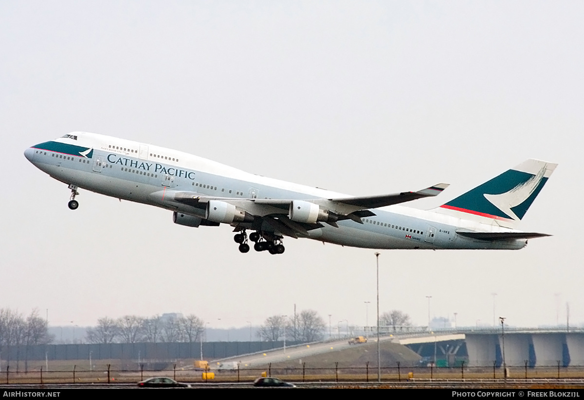 Aircraft Photo of B-HKE | Boeing 747-412 | Cathay Pacific Airways | AirHistory.net #424457