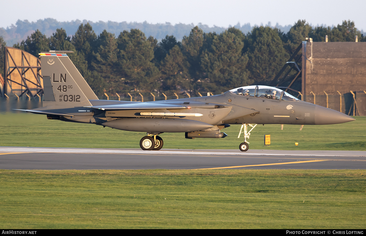 Aircraft Photo of 91-0312 / AF91-312 | McDonnell Douglas F-15E Strike Eagle | USA - Air Force | AirHistory.net #424517