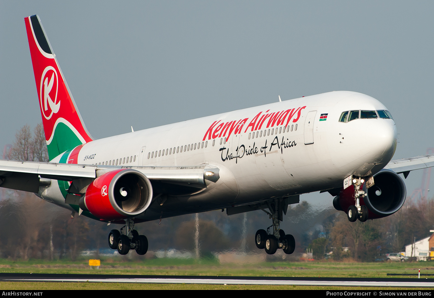Aircraft Photo of 5Y-KQZ | Boeing 767-36N/ER | Kenya Airways | AirHistory.net #424533