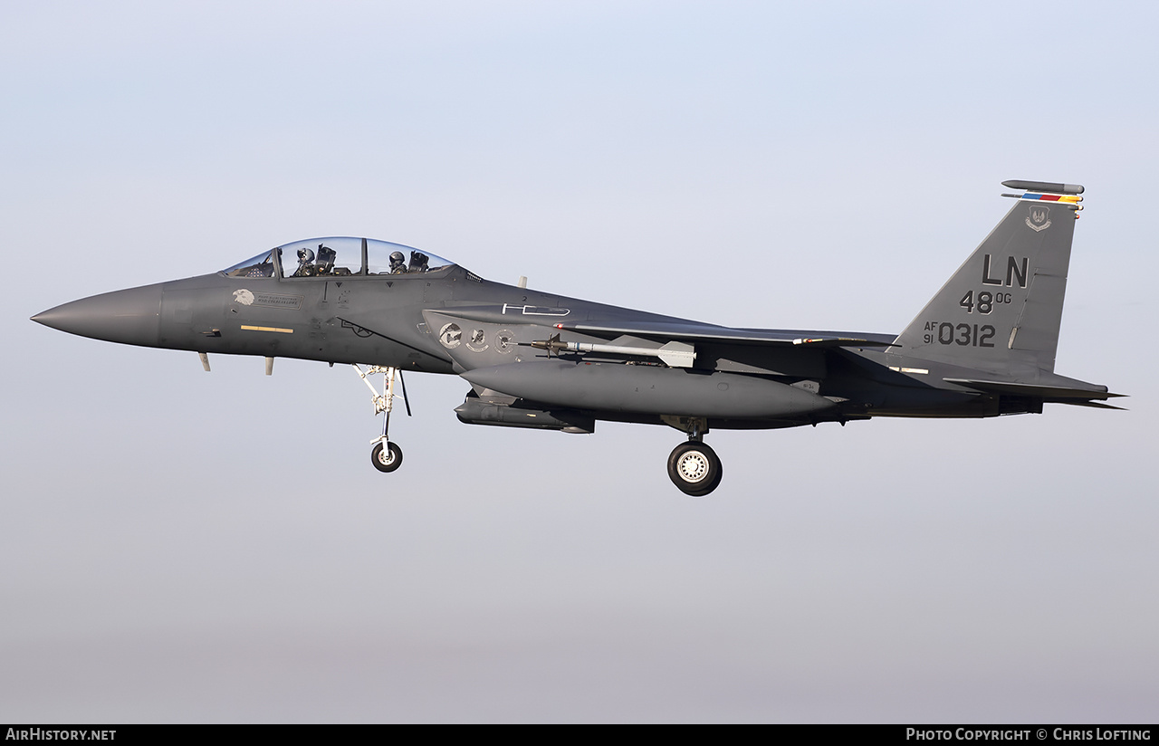 Aircraft Photo of 91-0312 / AF91-312 | McDonnell Douglas F-15E Strike Eagle | USA - Air Force | AirHistory.net #424537