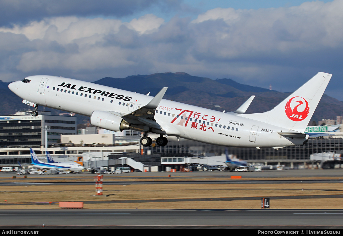 Aircraft Photo of JA331J | Boeing 737-846 | JAL Express - JAL | AirHistory.net #424543