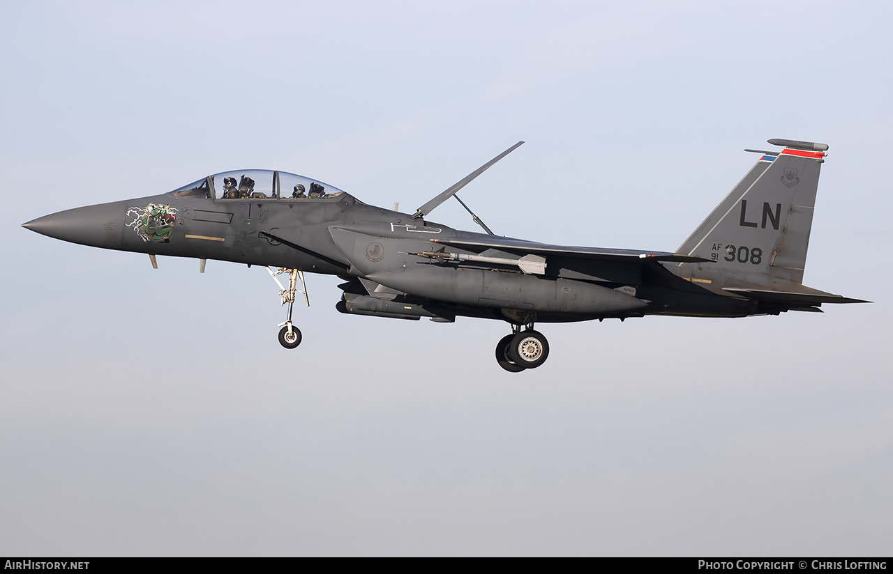 Aircraft Photo of 91-0308 / AF91-308 | McDonnell Douglas F-15E Strike Eagle | USA - Air Force | AirHistory.net #424554