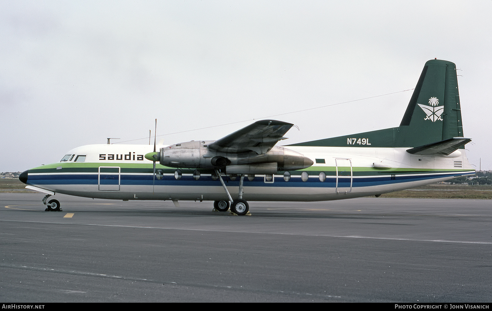 Aircraft Photo of N749L | Fairchild F-27A | Saudia - Saudi Arabian Airlines | AirHistory.net #424633