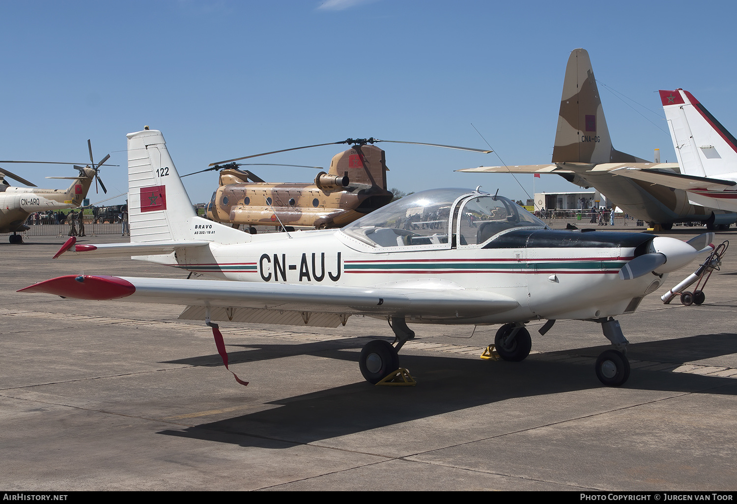 Aircraft Photo of CN-AUJ / 122 | FFA AS-202/18A-1 Bravo | Morocco - Air Force | AirHistory.net #424800