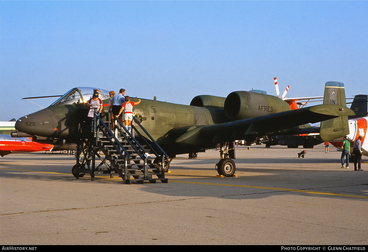 Aircraft Photo of 76-0526 / AF76-526 | Fairchild A-10A Thunderbolt II | USA - Air Force | AirHistory.net #424875