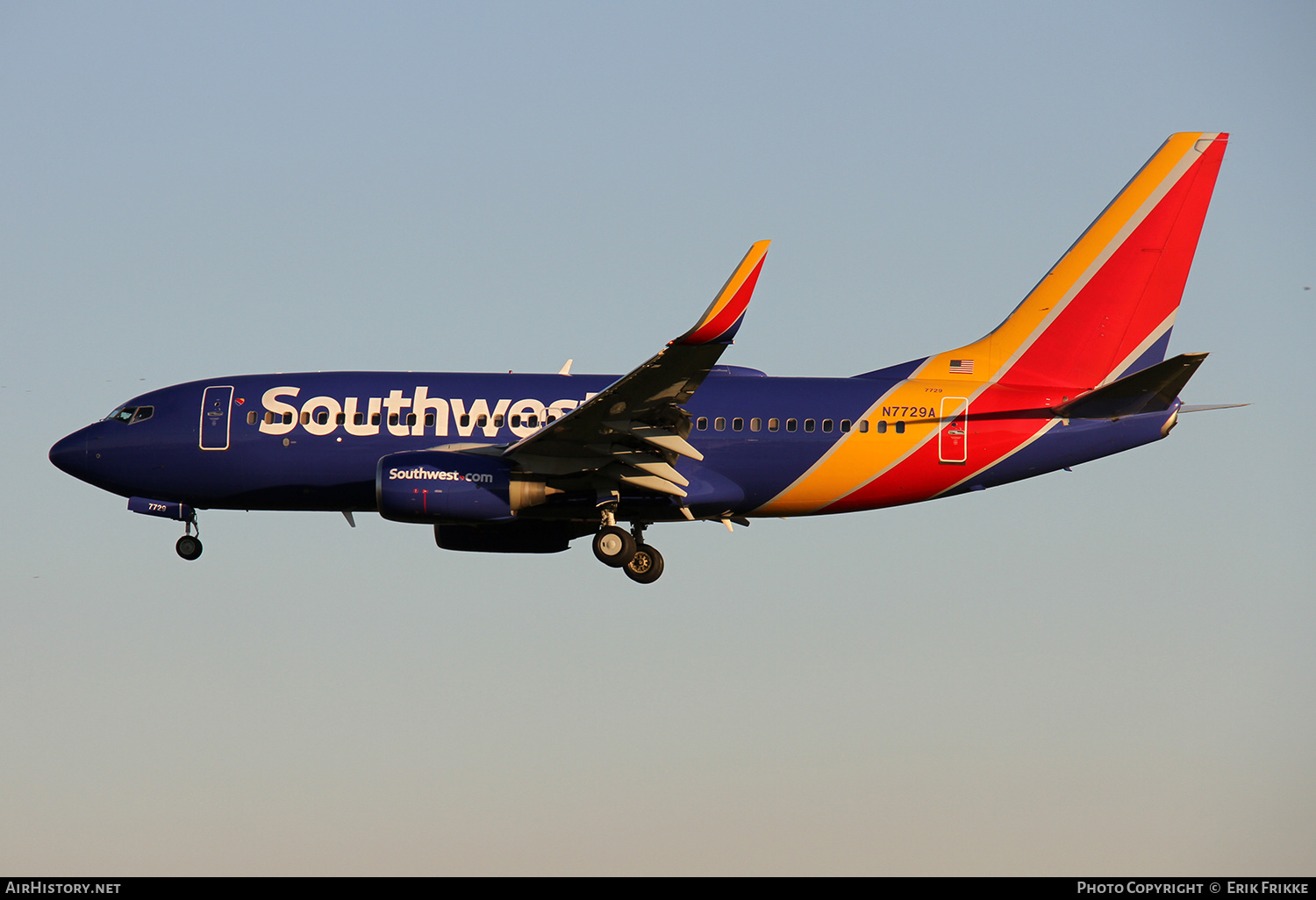 Aircraft Photo of N7729A | Boeing 737-76N | Southwest Airlines | AirHistory.net #424913