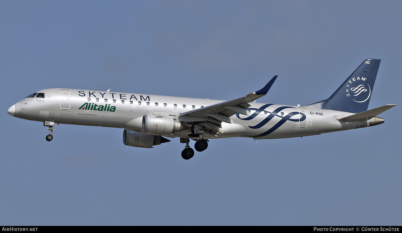 Aircraft Photo of EI-RND | Embraer 190STD (ERJ-190-100STD) | Alitalia CityLiner | AirHistory.net #425118