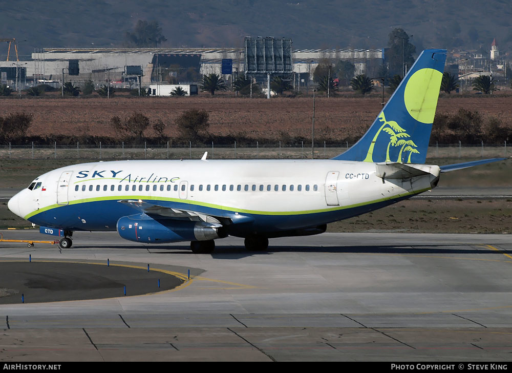 Aircraft Photo of CC-CTD | Boeing 737-2Q3/Adv | Sky Airline | AirHistory.net #425248