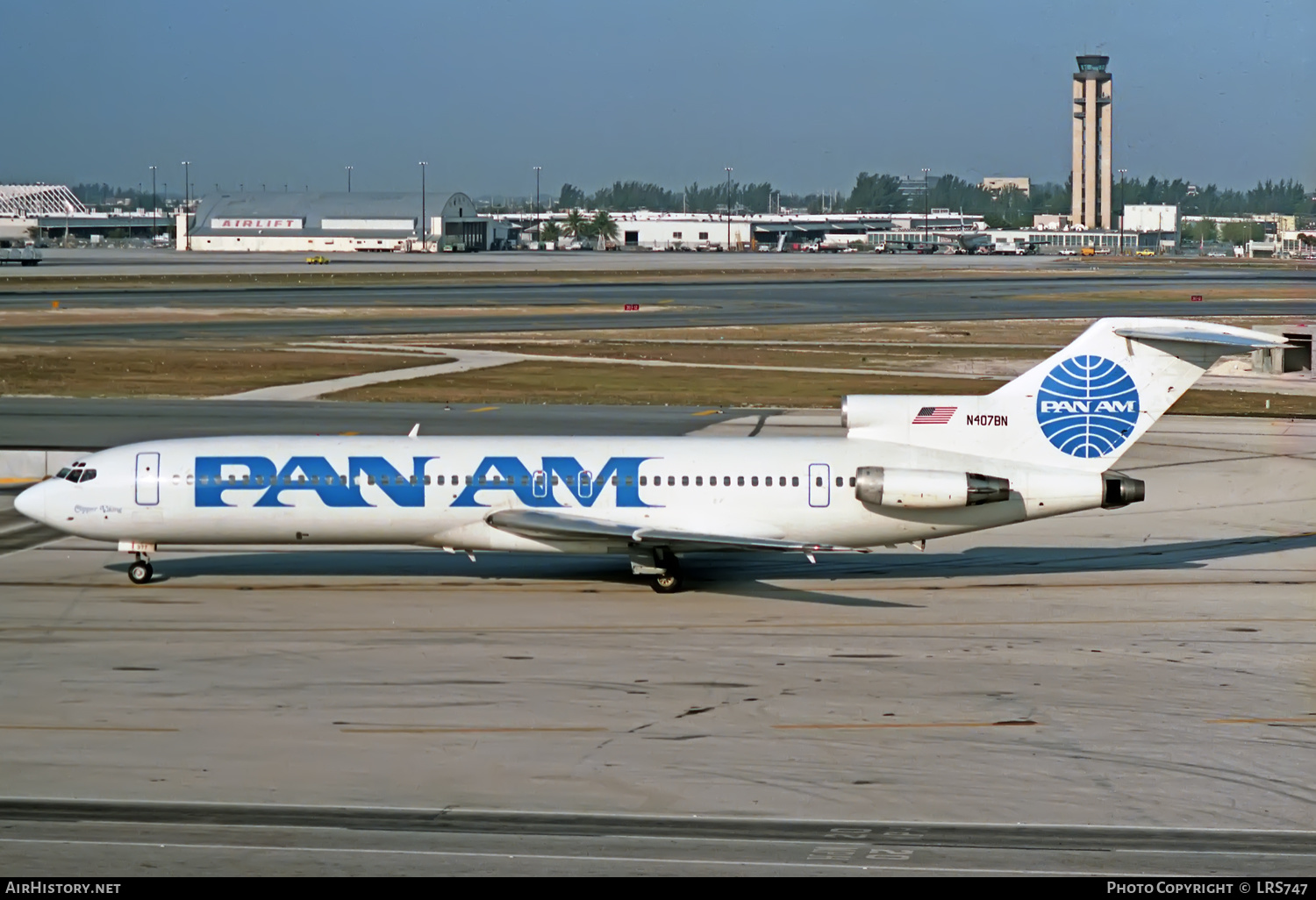 Aircraft Photo of N407BN | Boeing 727-291 | Pan American World Airways - Pan Am | AirHistory.net #425291