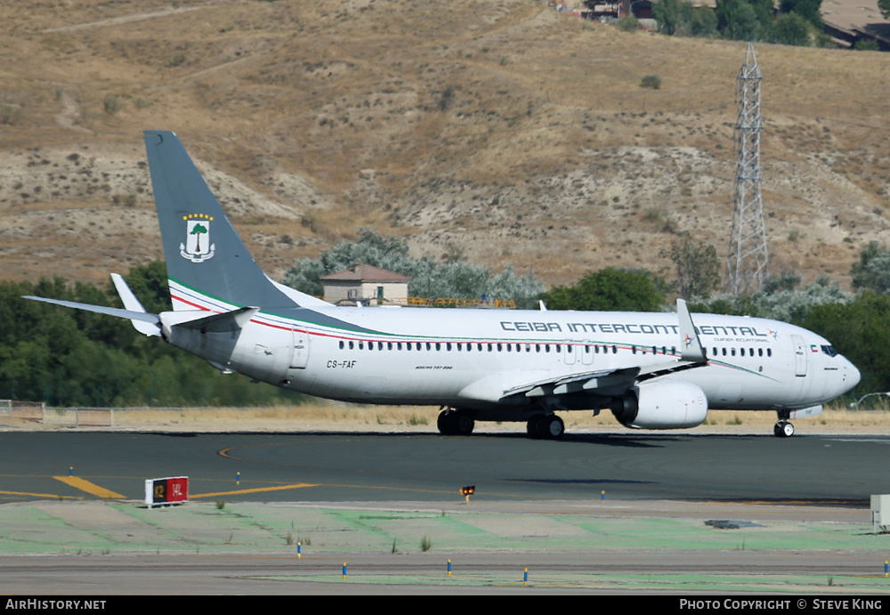 Aircraft Photo of CS-FAF | Boeing 737-8FB | Ceiba Intercontinental | AirHistory.net #425295