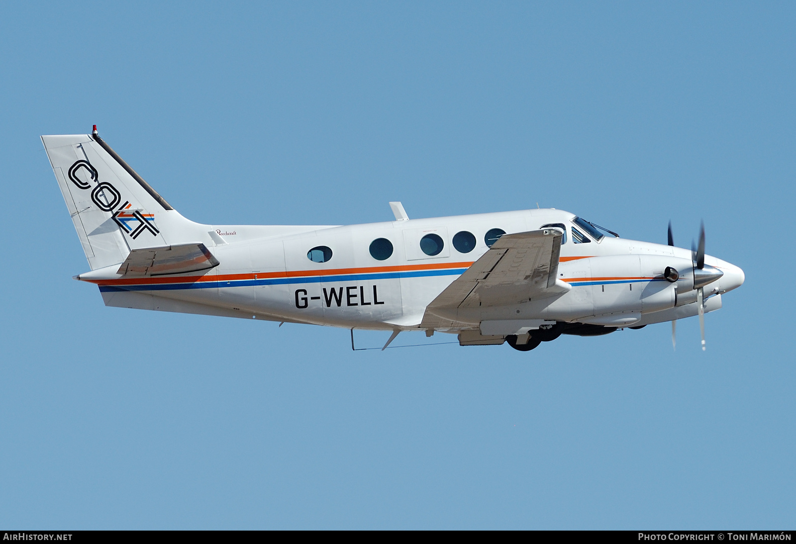 Aircraft Photo of G-WELL | Beech E90 King Air | Colt Transport | AirHistory.net #425444