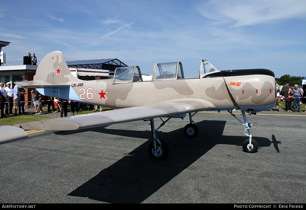 Aircraft Photo of LN-JAK | Yakovlev Yak-52 | Soviet Union - Air Force | AirHistory.net #425492