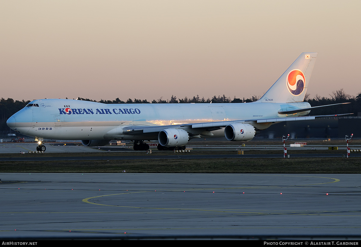 Aircraft Photo of HL7639 | Boeing 747-8B5F/SCD | Korean Air Cargo | AirHistory.net #425493