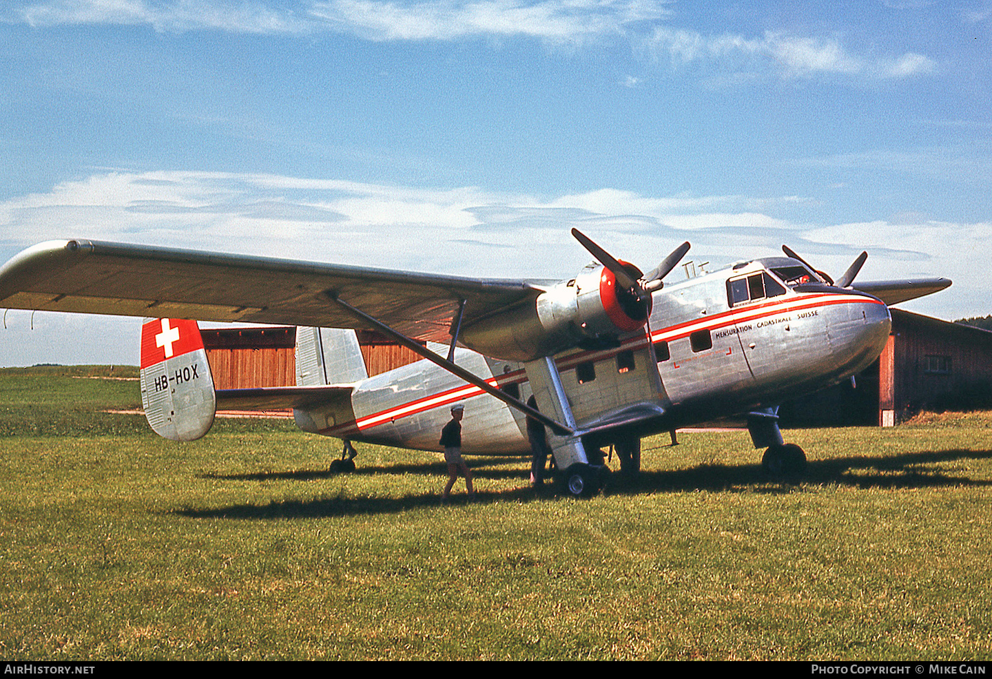 Aircraft Photo of HB-HOX | Scottish Aviation Twin Pioneer Series 1 | Schweizerische Grundbuchvermessung / Mensuration Cadastrale Suisse | AirHistory.net #425518