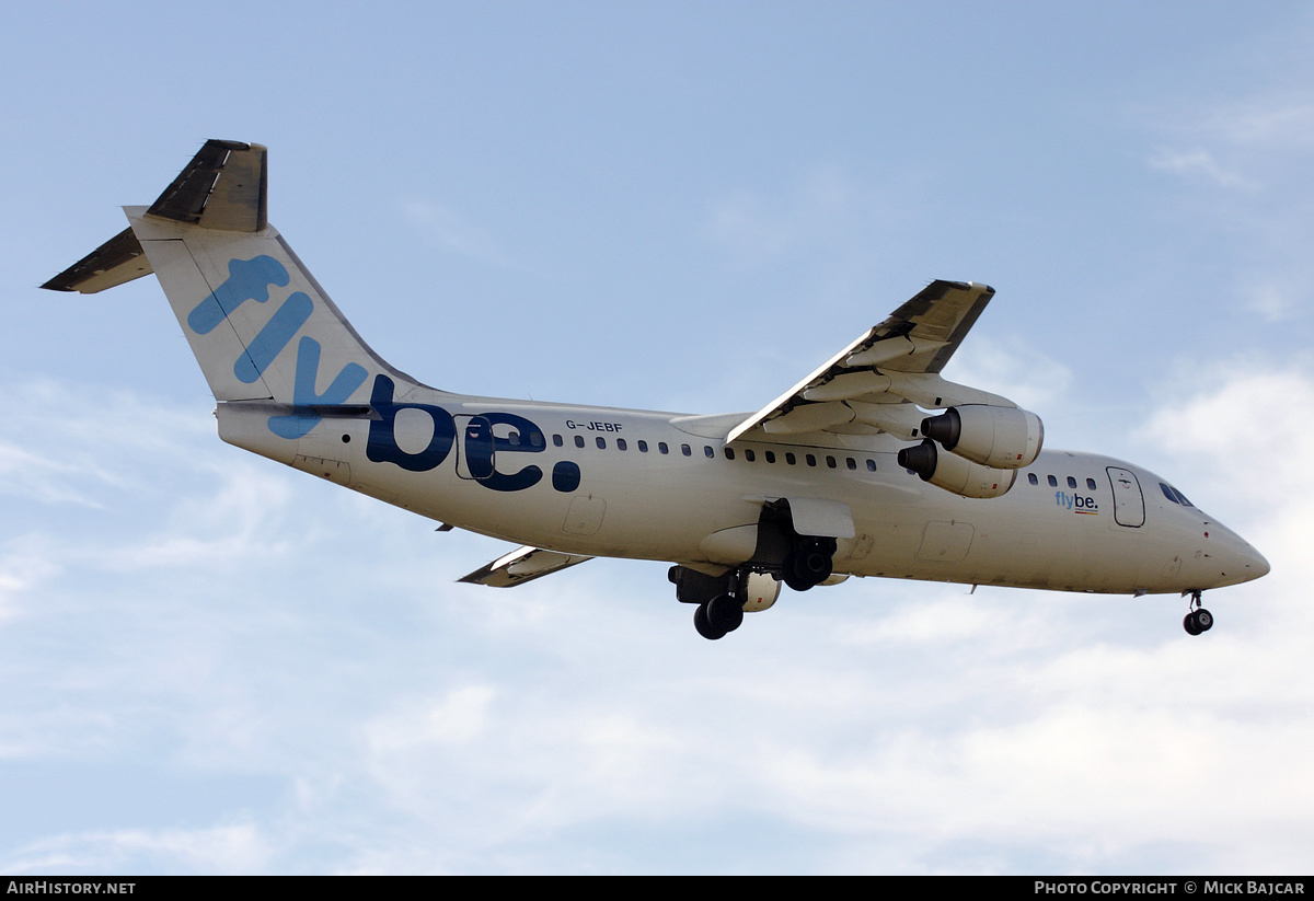 Aircraft Photo of G-JEBF | British Aerospace BAe-146-300 | Flybe - British European | AirHistory.net #425578