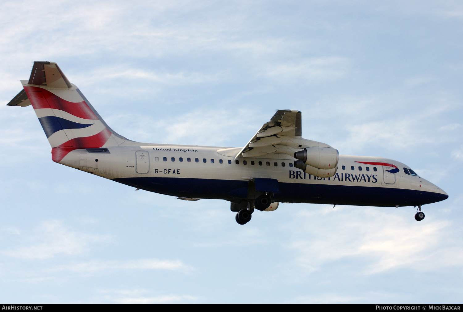 Aircraft Photo of G-CFAE | BAE Systems Avro 146-RJ100 | British Airways | AirHistory.net #425737