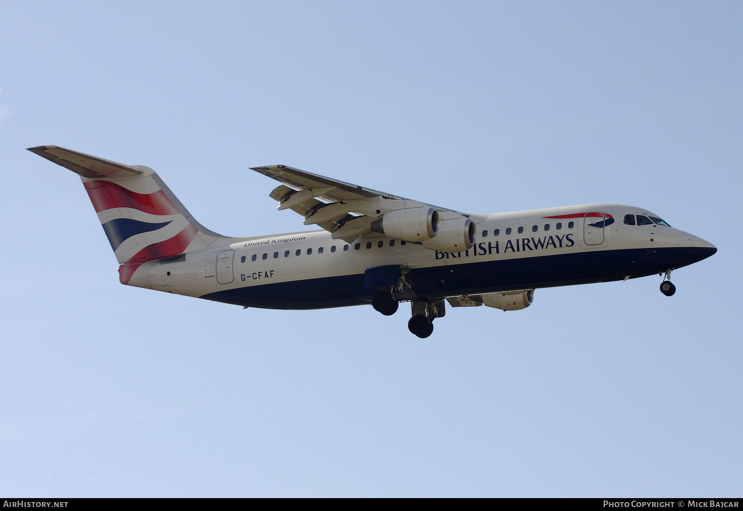 Aircraft Photo of G-CFAF | BAE Systems Avro 146-RJ100 | British Airways | AirHistory.net #425748