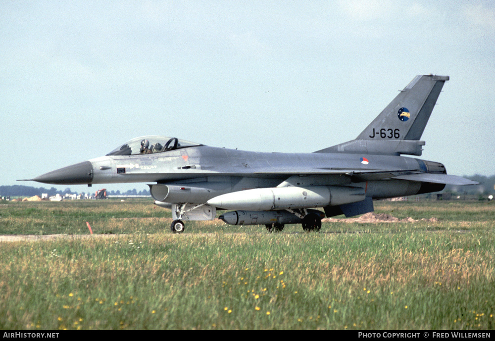 Aircraft Photo of J-636 | General Dynamics F-16A(R) Fighting Falcon | Netherlands - Air Force | AirHistory.net #425795