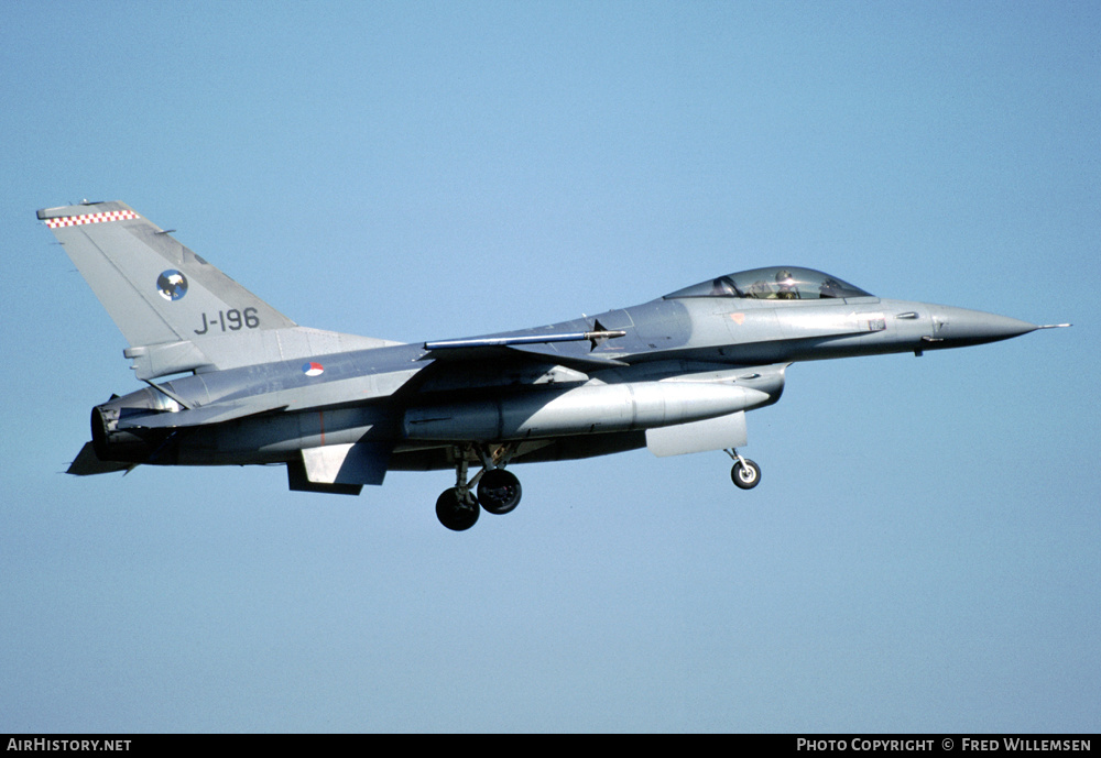 Aircraft Photo of J-196 | General Dynamics F-16A Fighting Falcon | Netherlands - Air Force | AirHistory.net #425797