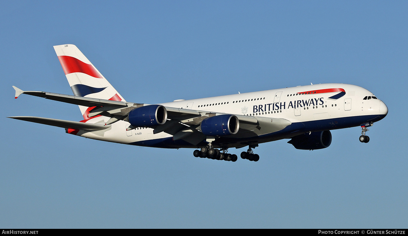 Aircraft Photo of G-XLEG | Airbus A380-841 | British Airways | AirHistory.net #425799