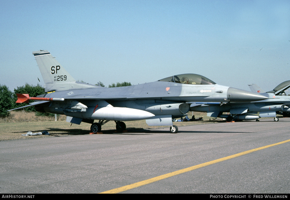 Aircraft Photo of 86-0259 / AF86-259 | General Dynamics F-16C Fighting Falcon | USA - Air Force | AirHistory.net #425805