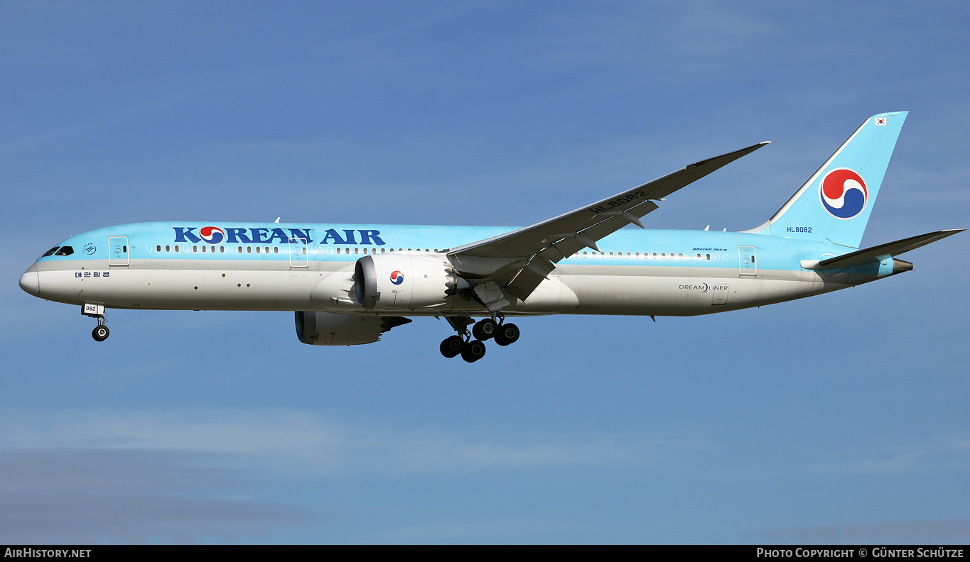 Aircraft Photo of HL8082 | Boeing 787-9 Dreamliner | Korean Air | AirHistory.net #426155