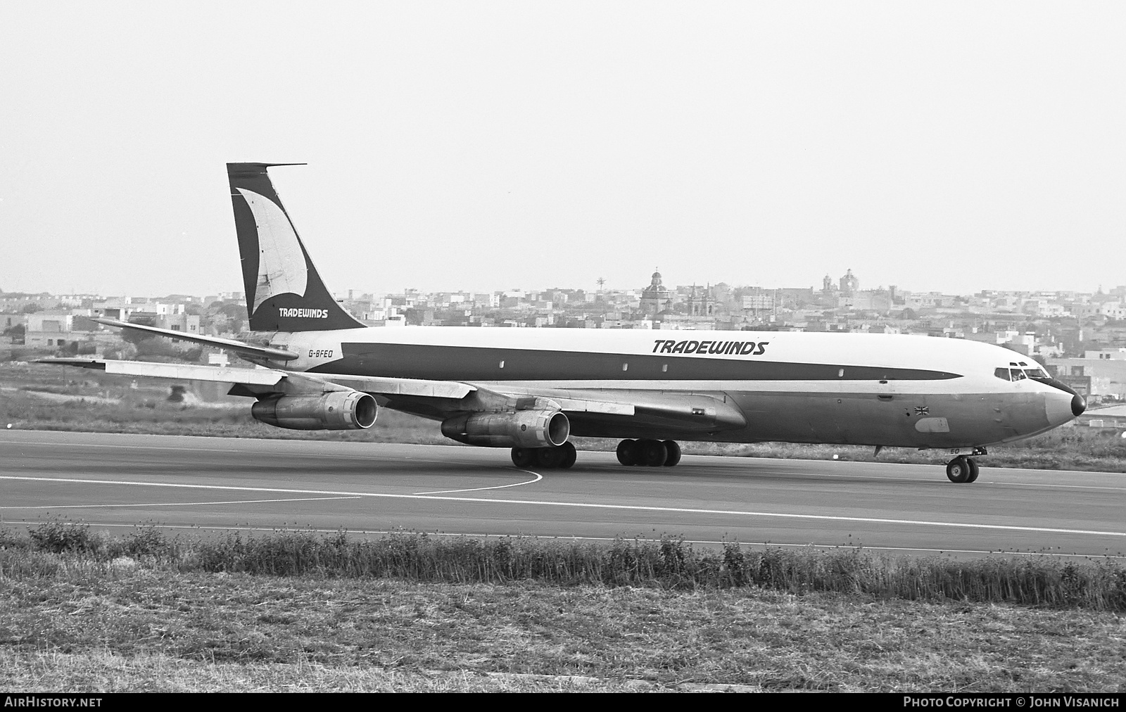 Aircraft Photo of G-BFEO | Boeing 707-323C | Tradewinds Airways | AirHistory.net #426621