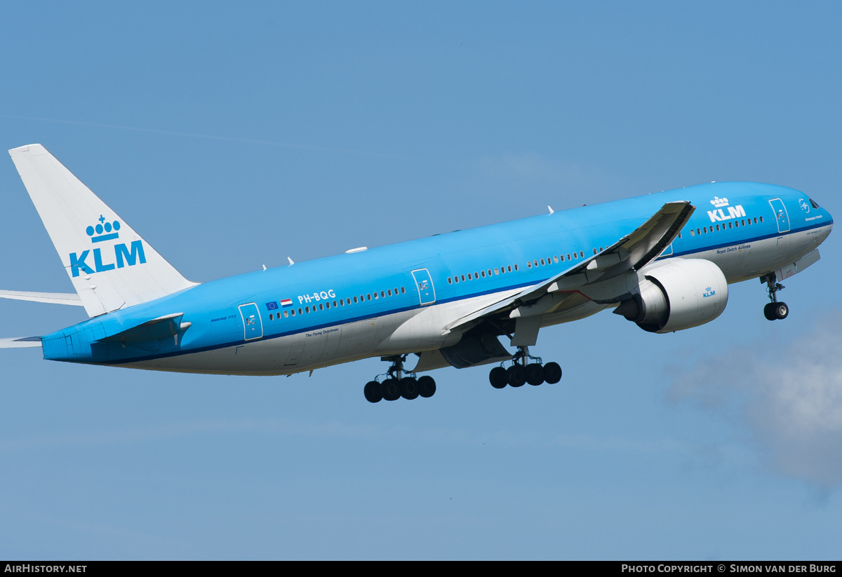 Aircraft Photo of PH-BQG | Boeing 777-206/ER | KLM - Royal Dutch Airlines | AirHistory.net #426722