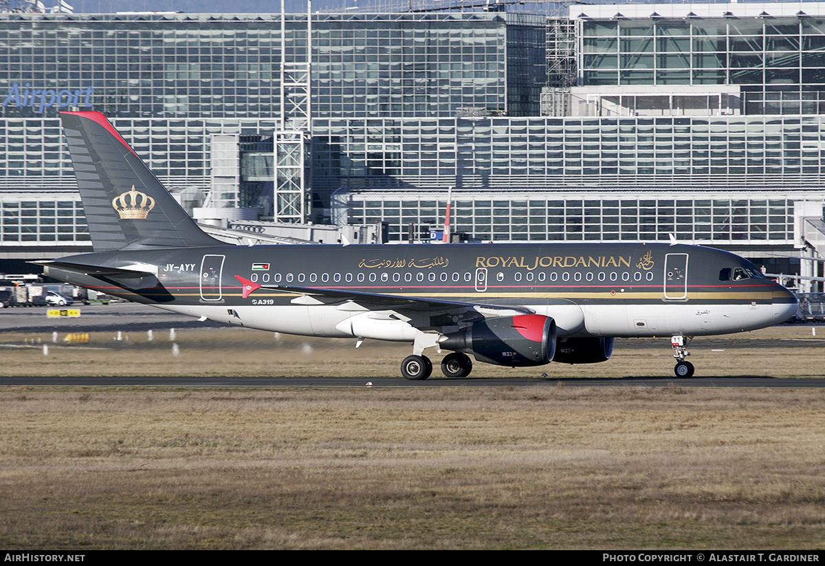 Aircraft Photo of JY-AYY | Airbus A319-112 | Royal Jordanian Airlines | AirHistory.net #426730