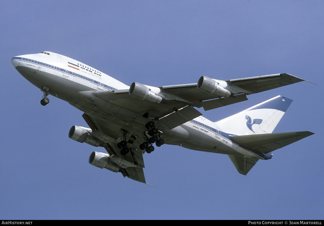 Aircraft Photo of EP-IAA | Boeing 747SP-86 | Iran Air | AirHistory.net #426774