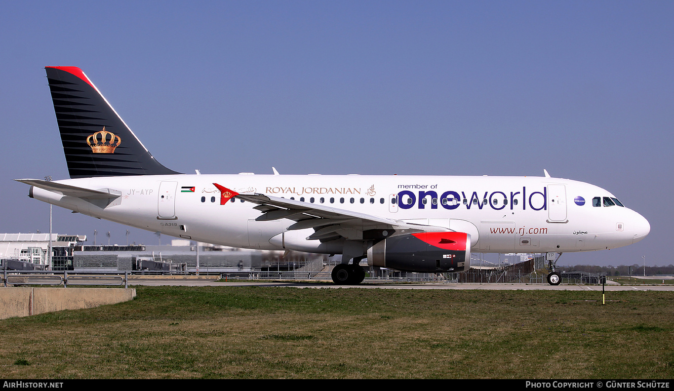 Aircraft Photo of JY-AYP | Airbus A319-132 | Royal Jordanian Airlines | AirHistory.net #426779