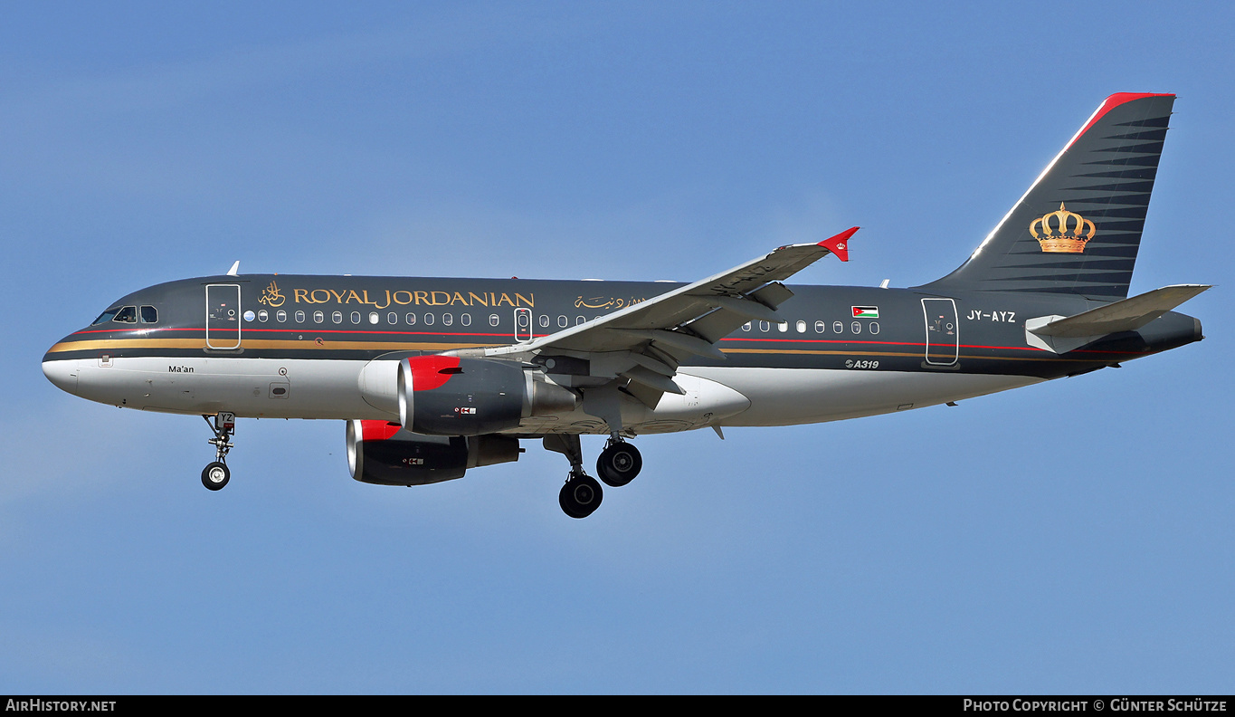 Aircraft Photo of JY-AYZ | Airbus A319-111 | Royal Jordanian Airlines | AirHistory.net #426780