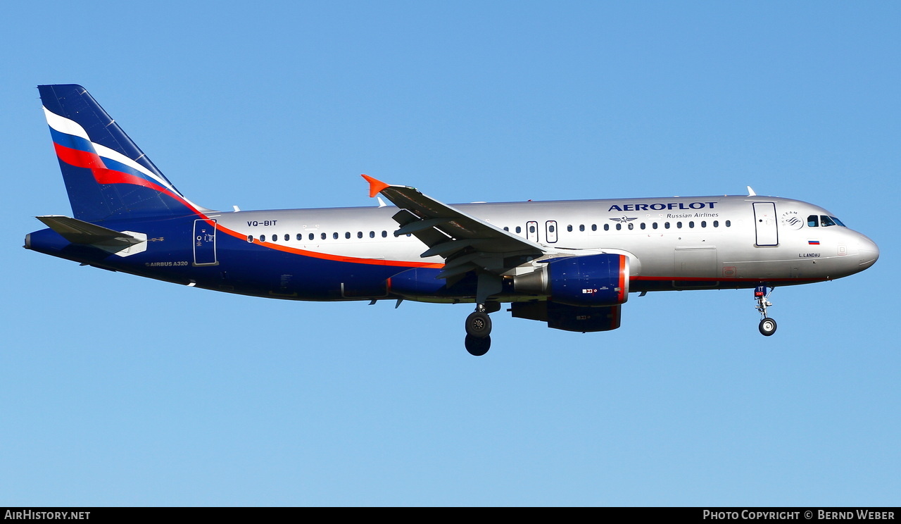 Aircraft Photo of VQ-BIT | Airbus A320-214 | Aeroflot - Russian Airlines | AirHistory.net #426868