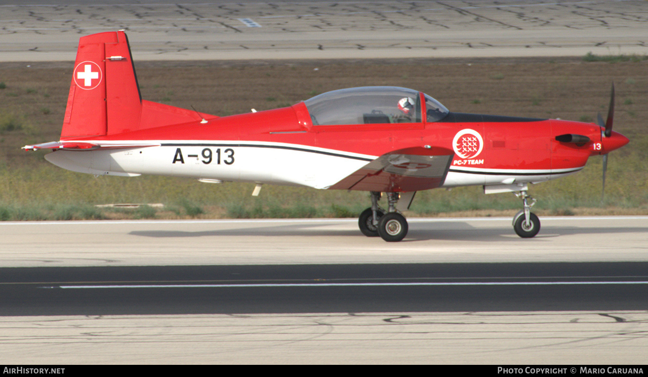 Aircraft Photo of A-913 | Pilatus NCPC-7 | Switzerland - Air Force | AirHistory.net #426903