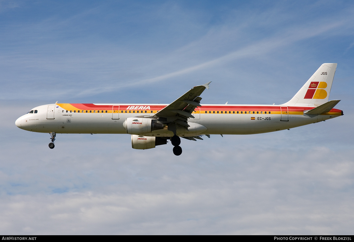 Aircraft Photo of EC-JGS | Airbus A321-213 | Iberia | AirHistory.net #426997