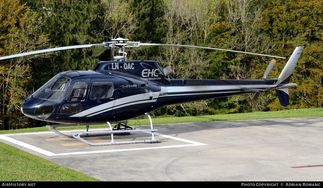 Aircraft Photo of LN-OAC | Aerospatiale AS-350B-2 Ecureuil | Helimission | EHC - European Helicopter Center | AirHistory.net #427001