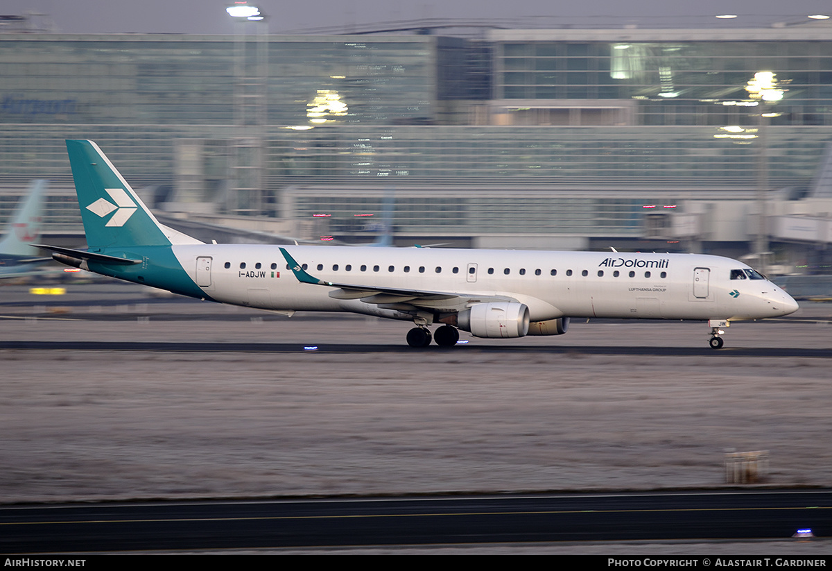 Aircraft Photo of I-ADJW | Embraer 195LR (ERJ-190-200LR) | Air Dolomiti | AirHistory.net #427011