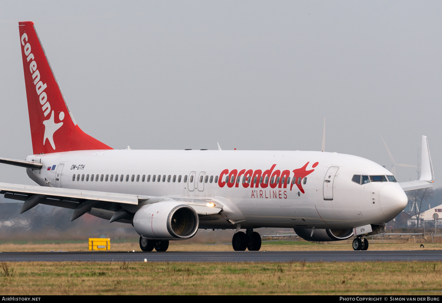 Aircraft Photo of OM-GTH | Boeing 737-8BK | Corendon Airlines | AirHistory.net #427328