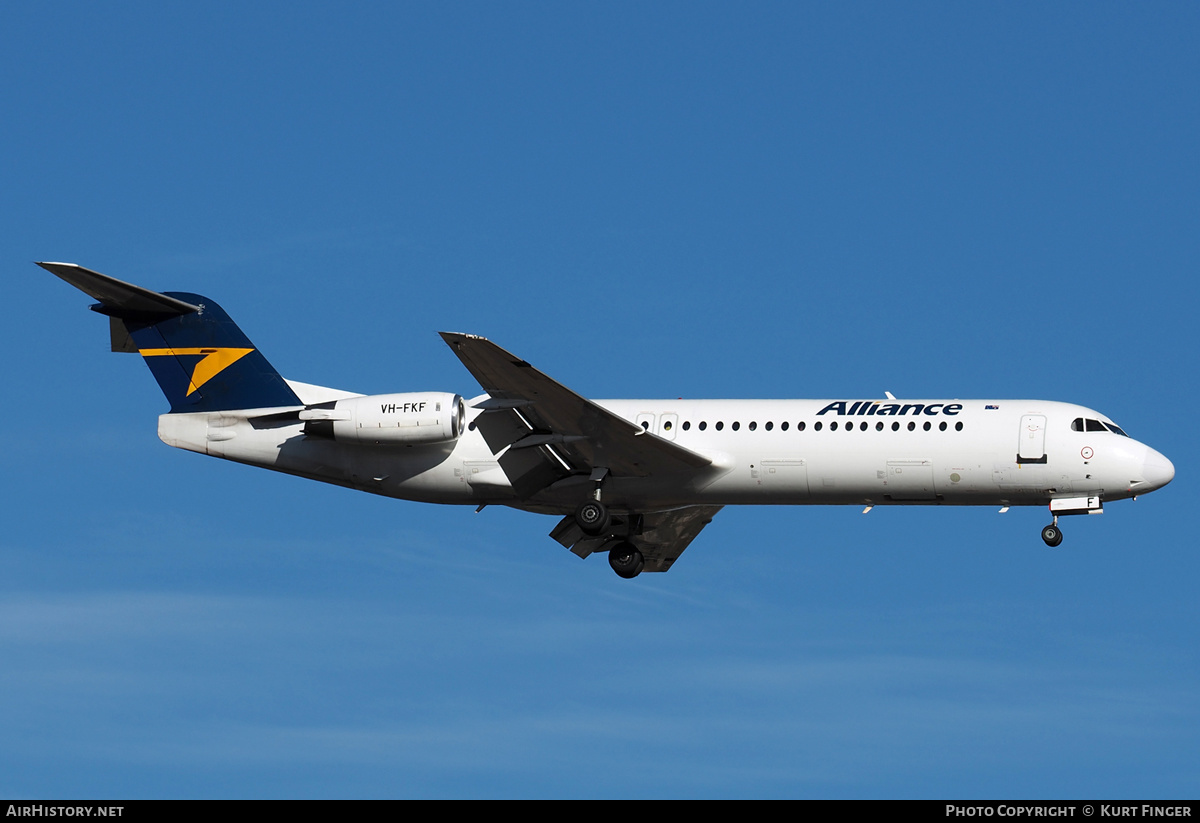 Aircraft Photo of VH-FKF | Fokker 100 (F28-0100) | Alliance Airlines | AirHistory.net #427419